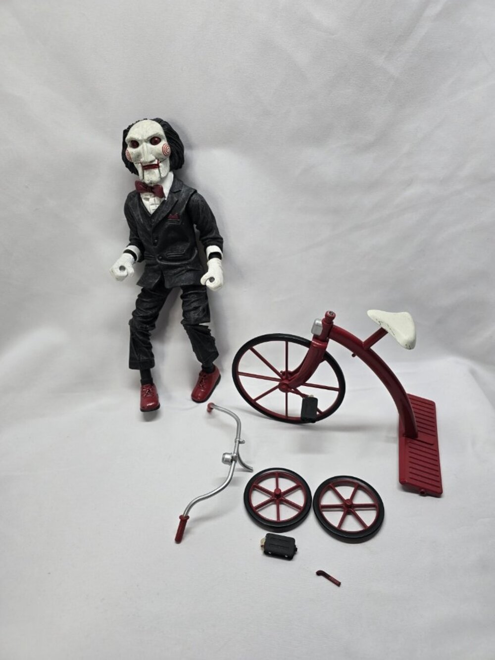 Saw Neca  2007  Billy the Puppet 12" Action Figure Lions Gate- BROKEN BIKE FLAWS